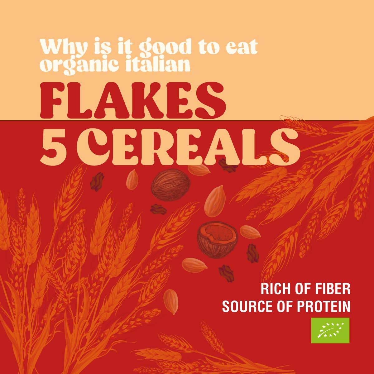 Stella Foods s.r.l. - Vente Céréales pour le petit-déjeuner - Flocons bio de 5 céréales STELLA 500 g1