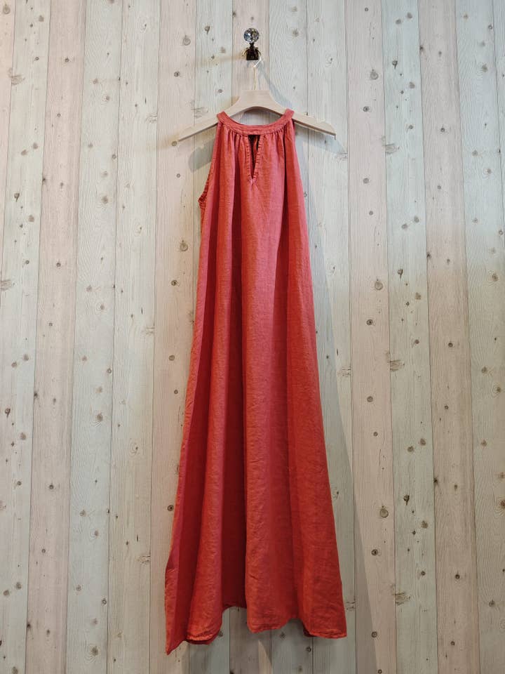 Linen & More - Wholesale Dress - Women's - REF 72330 DRESS WITH BACK BOW 100% LINEN