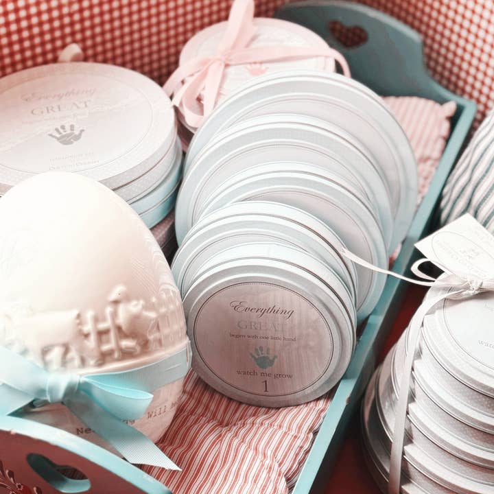 Child To Cherish® – wholesale Hand & footprint kit – Child & baby – Tower of Time-Blue1