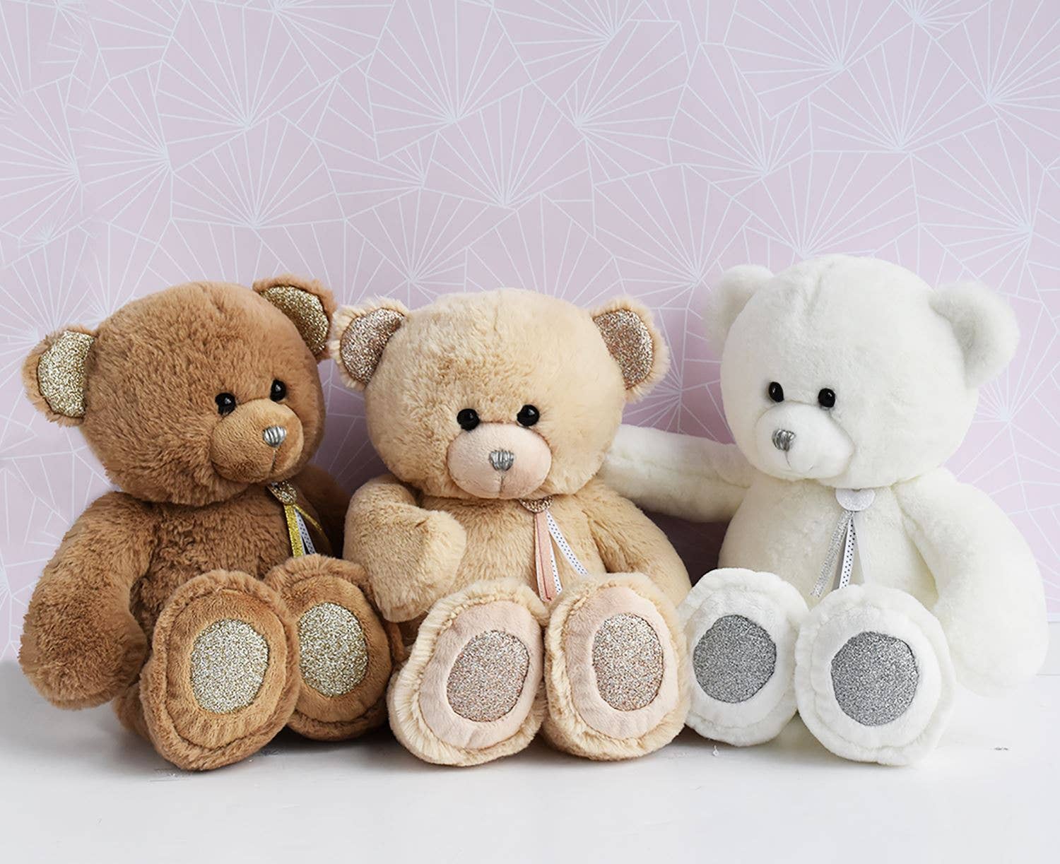 Doudou Et Compagnie - Wholesale Stuffed/Plush Toy - Kids & Baby - Charming Teddy Bear with Glitter Accents6