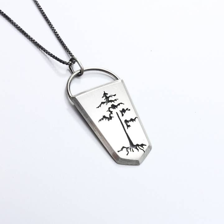 MINIM White pine necklace 2 for wholesale by BMF Jewelry