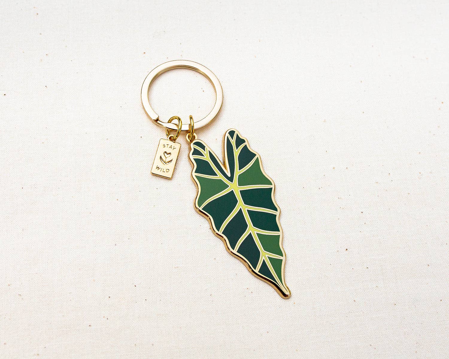 Wildship Studio - Wholesale Keychain - Women's - Jungle Leaf Stay Wild Keychain0