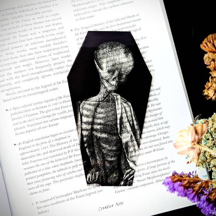 Signet transparent - Cercueil squelette effrayant Goth Gothic Horror pour la vente par Dark Veinlet