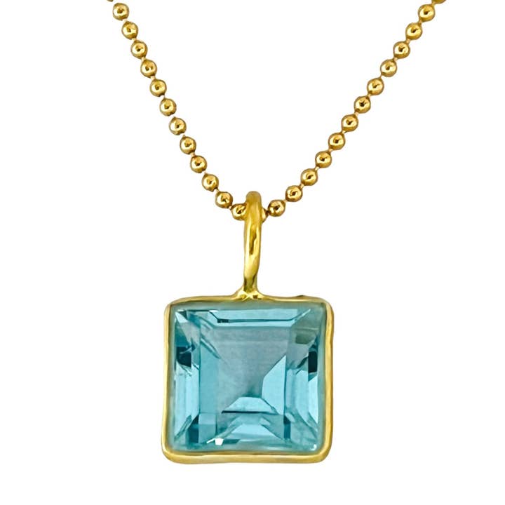 Sissy Yates Designs - Wholesale Pendant/Charm Necklace - Lillian Gold Fill Necklace (6 Gemstone Options)