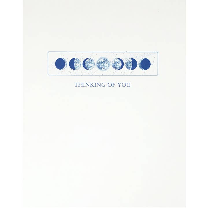 Moon Phases Thinking of You Card for wholesale by Lumia Designs