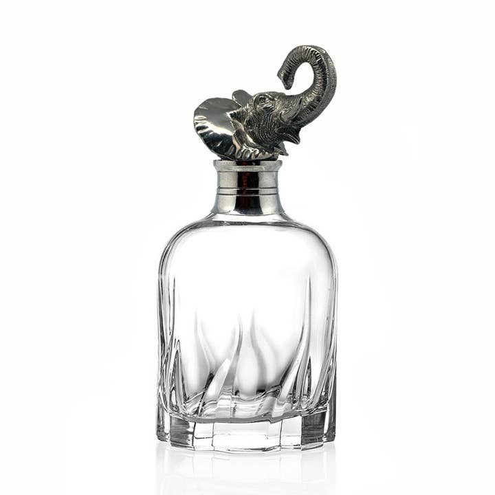 Elephant Lead-Free Crystal Whiskey Decanter for wholesale by MENAGERIE
