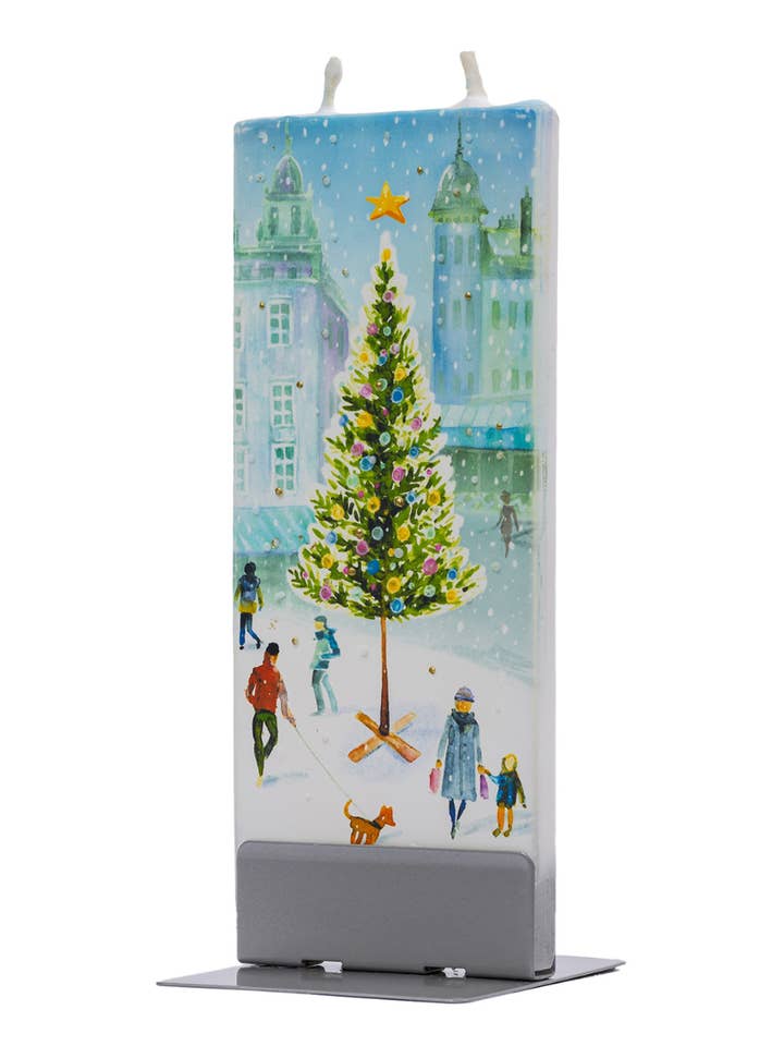 Flat Hand-crafted Candle - Christmas in the City Ice rink for wholesale by Flatyz EU