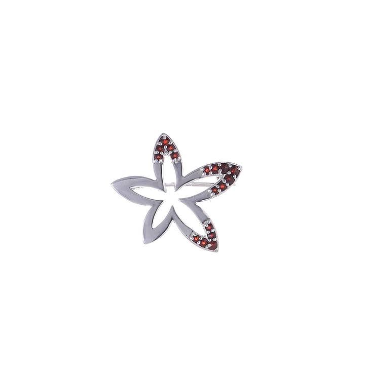 Brooch Star With Bohemian Garnet for wholesale by Madeka e.U.
