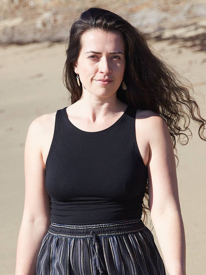 Zig Zag Asian Collection - Wholesale Tank Top - Women's - High Neck Crop Top3