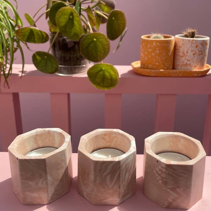 Juego de velas de té - Tierra para venta al por mayor de Made By Robyn