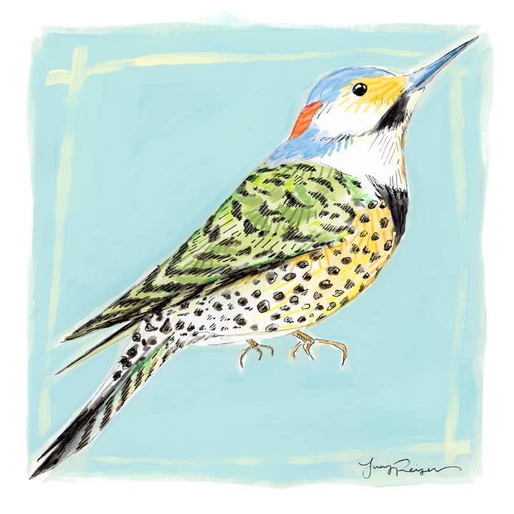 „Northern Flicker“ Print for engroshandel hos Lucy Reiser Fine Art