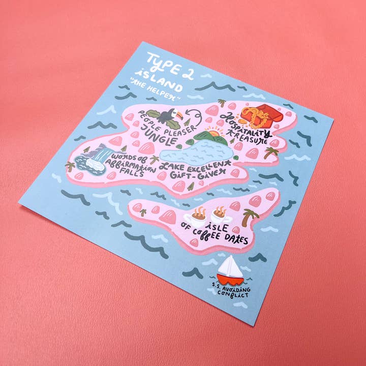 Paris Woodhull Illustrations – Großhandel Kunstdruck – Enneagramm Typ 2 - Druck - 8x8"1