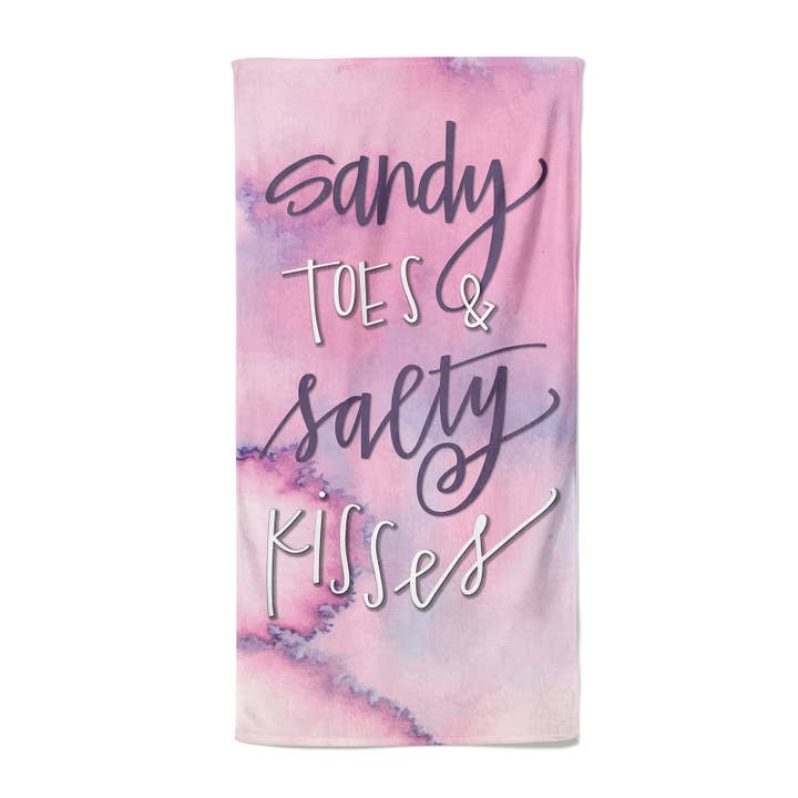 Sandy Toes och Salty Kisses Strandhandduk för wholesale av NOSO Home