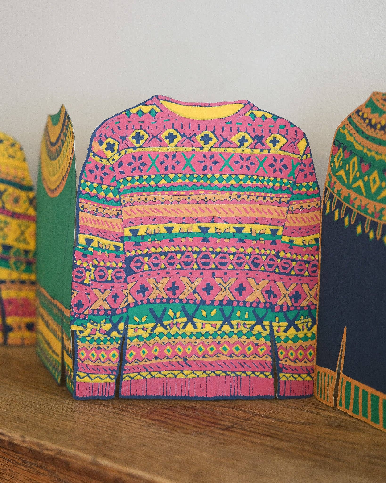 East End Press - Wholesale Slingers - Concertina slinger met Fair Isle kersttruien2