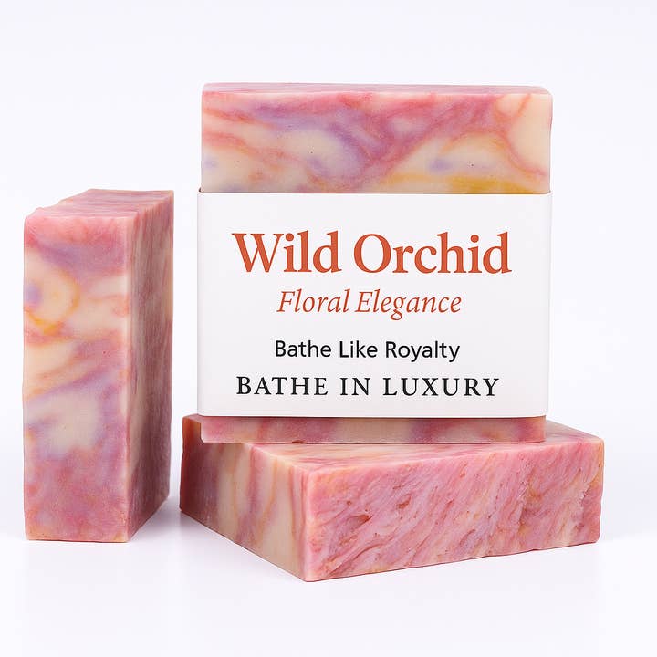 Savon Barre Orchidée Sauvage – Évasion Florale Exotique | Nettoyage Doux & Sensuel pour la vente par Bathe in Luxury