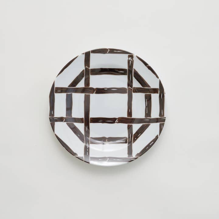 Brown Bamboo Melamine Appetizer Plate | Set of 6 for wholesale by Pomegranate Inc