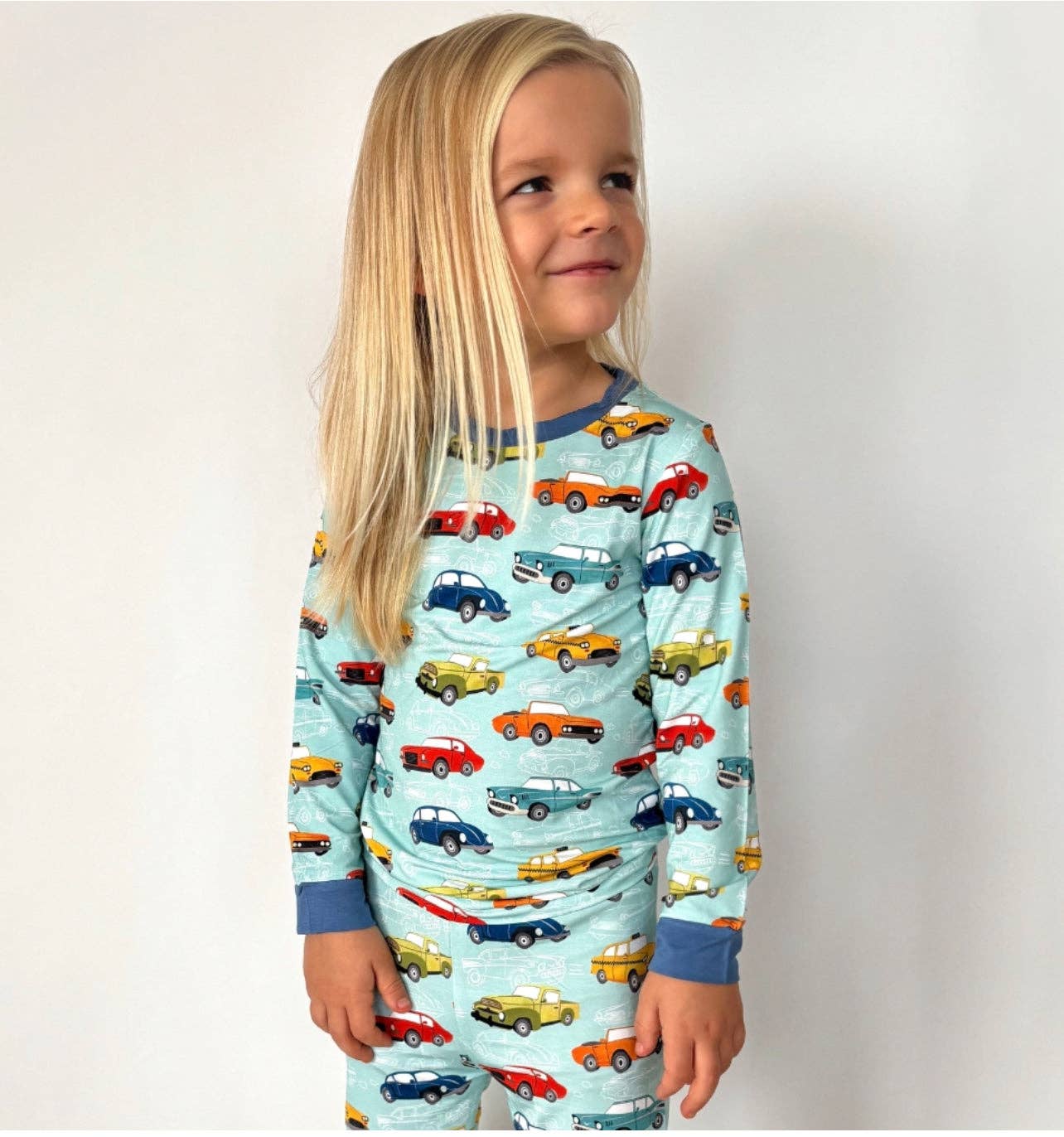 LollyBerry - Wholesale Sleepwear Set - Kids - Vintage Cars Bamboo PJ Two Piece Set2