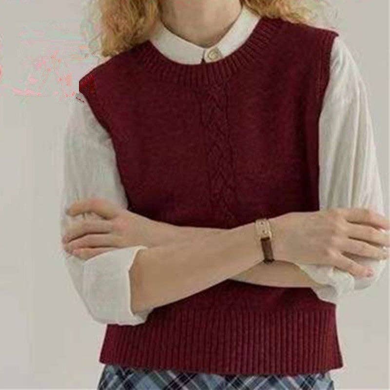 Marayn – Engroshandel Strikvest/slipover – Kvinder – Chic fransk strikvest forår/efterår lag-på-lag essentiel14
