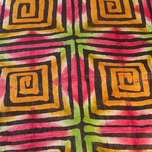 Oshun Orange Spiral Adire for wholesale by Anike&Co