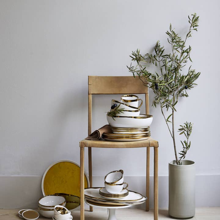 Canvas Home – wholesale Kaffekoppar – Set/4 Dauville Mugg - Guld4