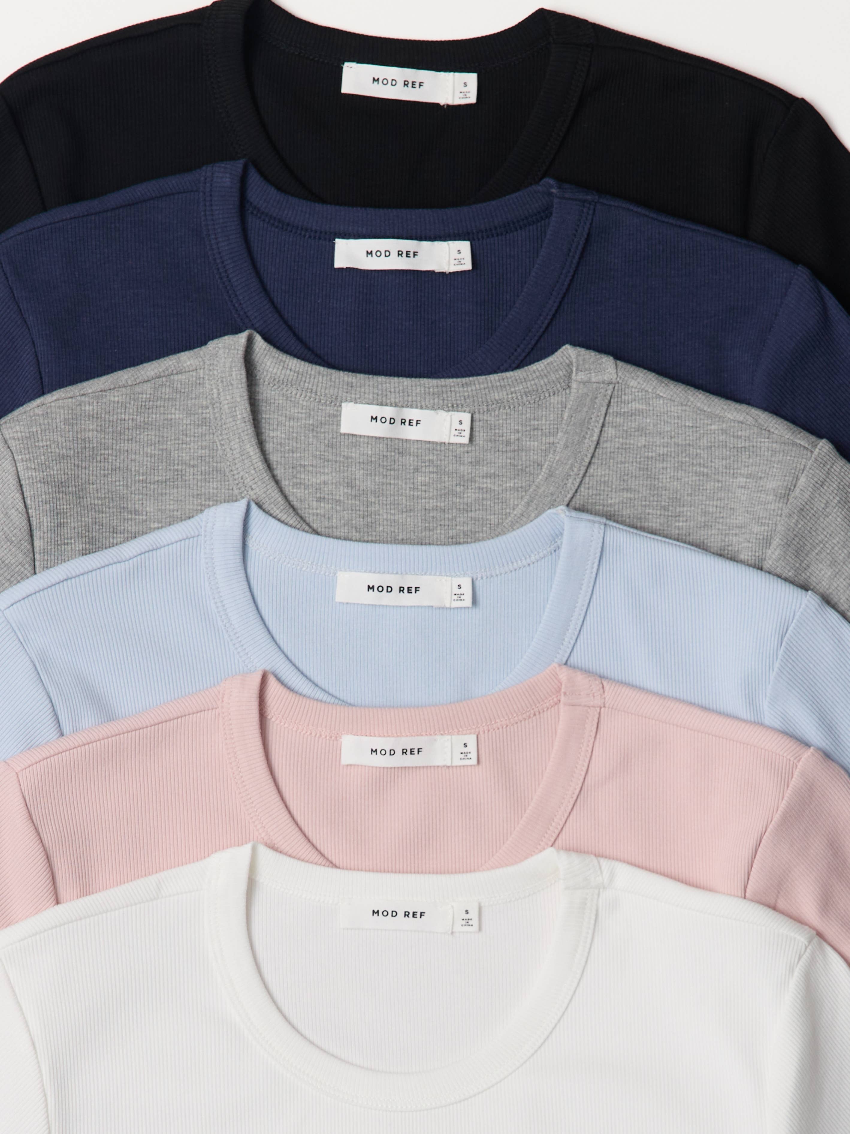 MOD REF - Wholesale T-Shirt - Women's - The Miller Top | Ribbed Short-Sleeve T-Shirt43