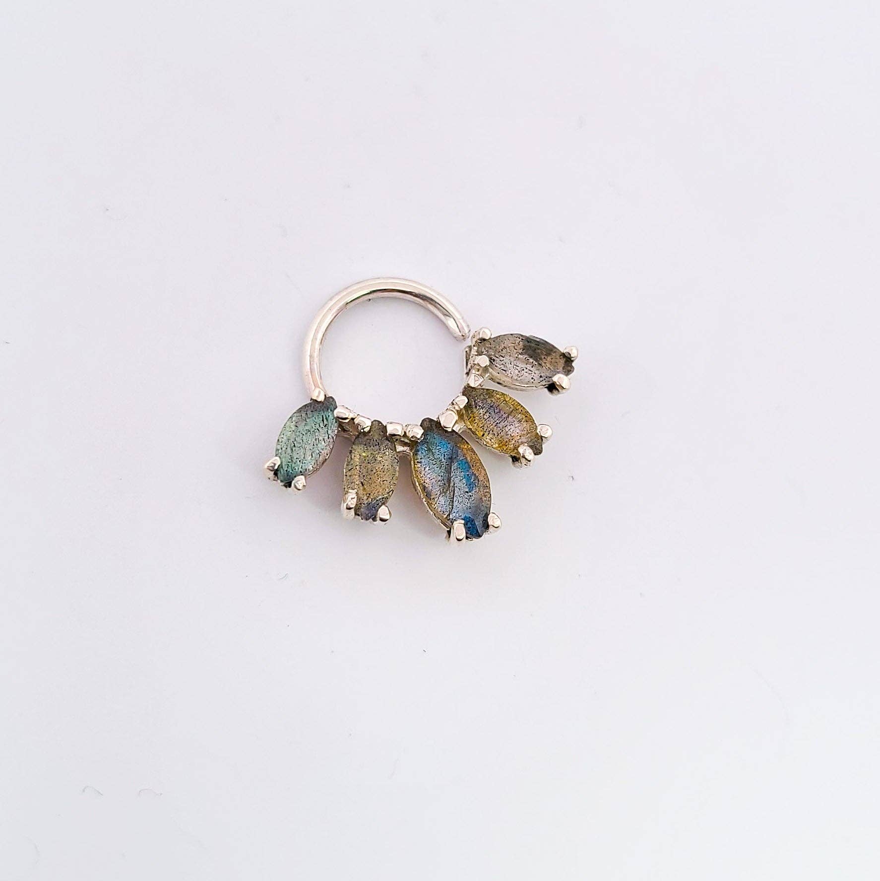 Inchoo bijoux inc - Wholesale Nose Ring - Statement Labradorite Septum Nose Piercing Marquise4