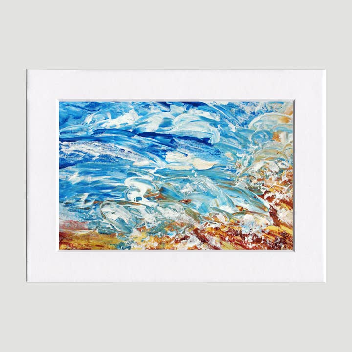 Fine Art For Small Spaces - Wholesale Art Print - Lakewaves 5 Waterscape Landscape Nature Art Mini Print