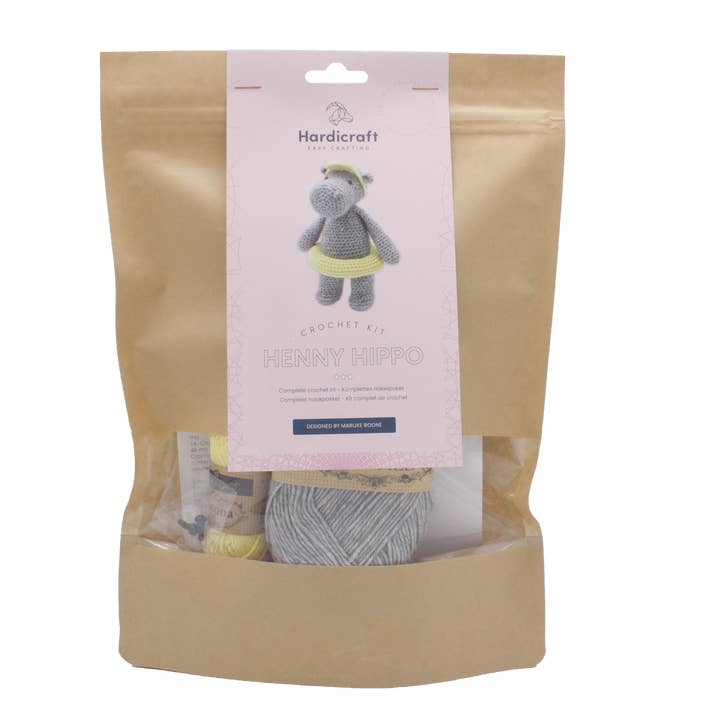 Hardicraft - Wholesale Knitting/Crochet Supplies - DIY Crochet Kit - Henny Hippo4