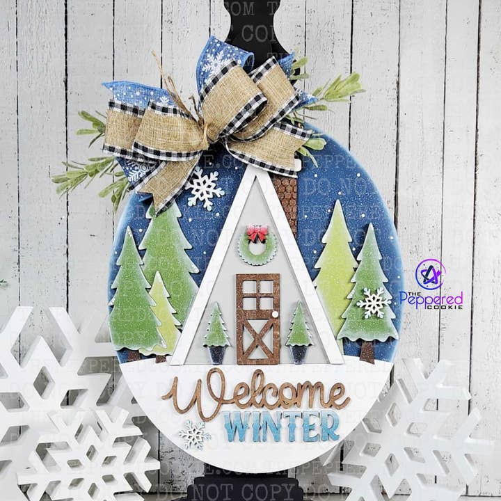 Porte-accroche - Cabane d'hiver INACHEVÉE pour la vente par The Peppered Cookie