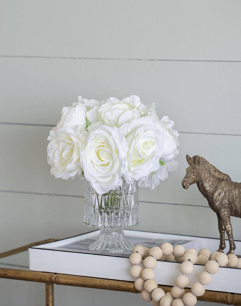 A&B Home Group Inc. - Wholesale Artificial Flowers - D10x13" Peony/Hydrangea/Rose X9 Bouquet - Cream7