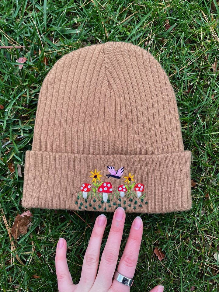 The Mushroom Meadow Hat for wholesale by Botanical Threads