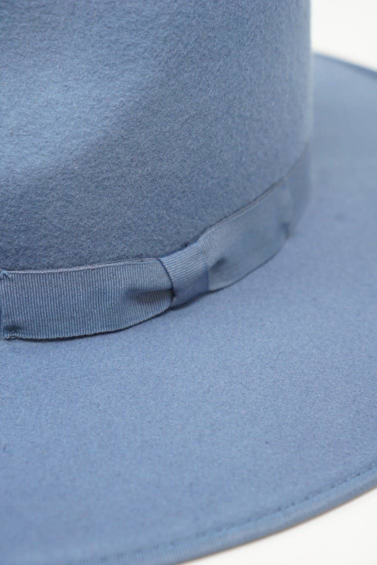 Olive & Pique – Engroshandel Fedora - Unisex – BARRY - Signatur 100% uldfilt rancherhue, pulverblå5