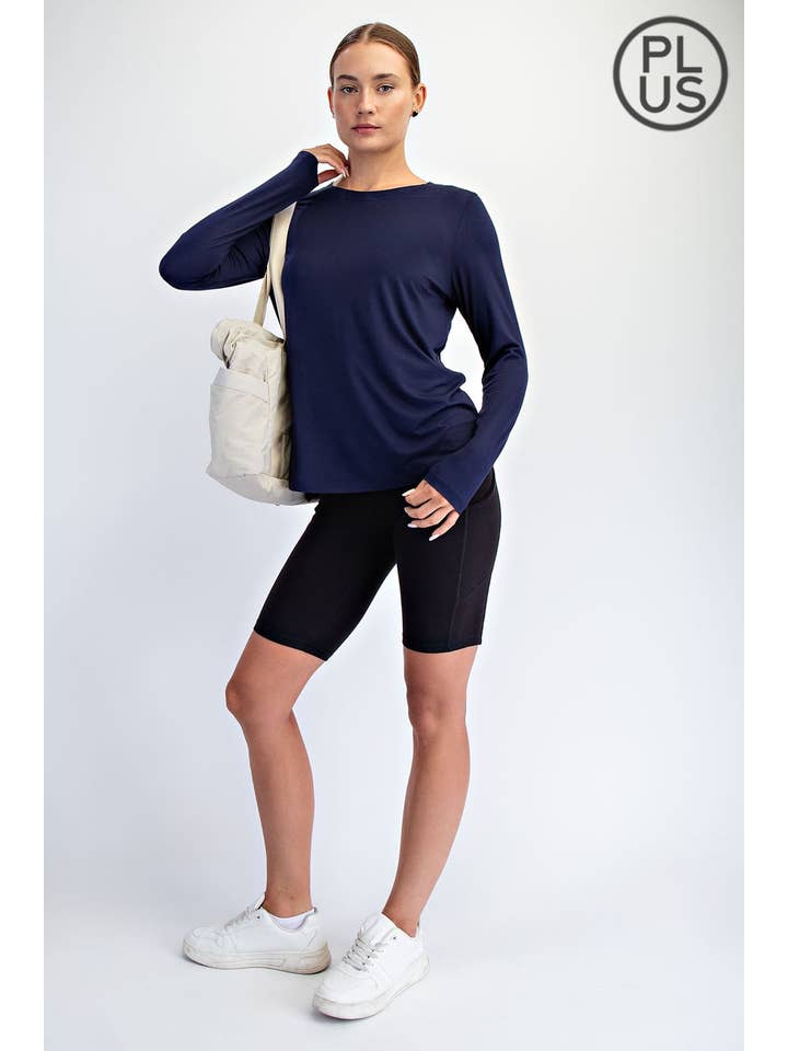 Rae Mode - Wholesale Lounge Top - Women's - PLUS SIZE VISCOSE MODAL LONG SLEEVE TOP19