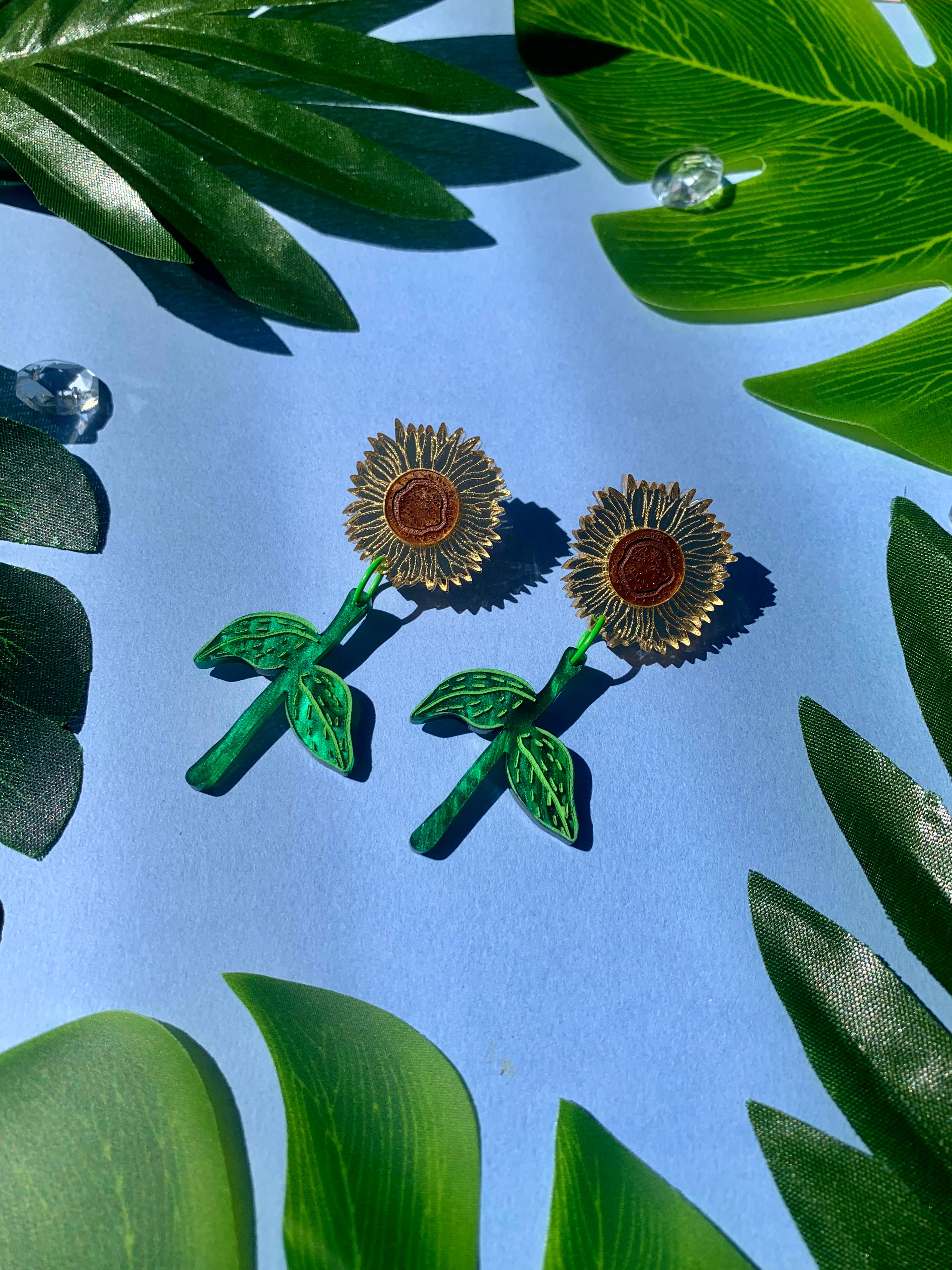 Not Picasso - Wholesale Stud/Post Earrings - Sunflowers2