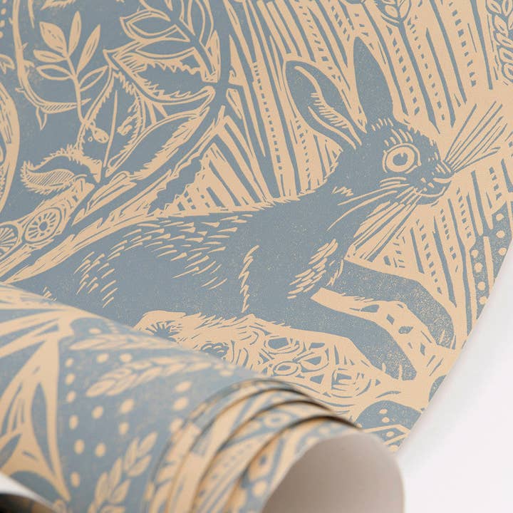 Harvest Hare wallpaper for wholesale by St Jude’s
