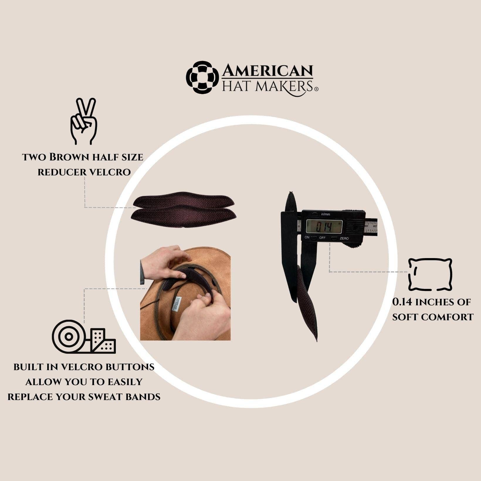 American Hat Makers - Wholesale Hat Accessory - Women's - Half Size Reducer2