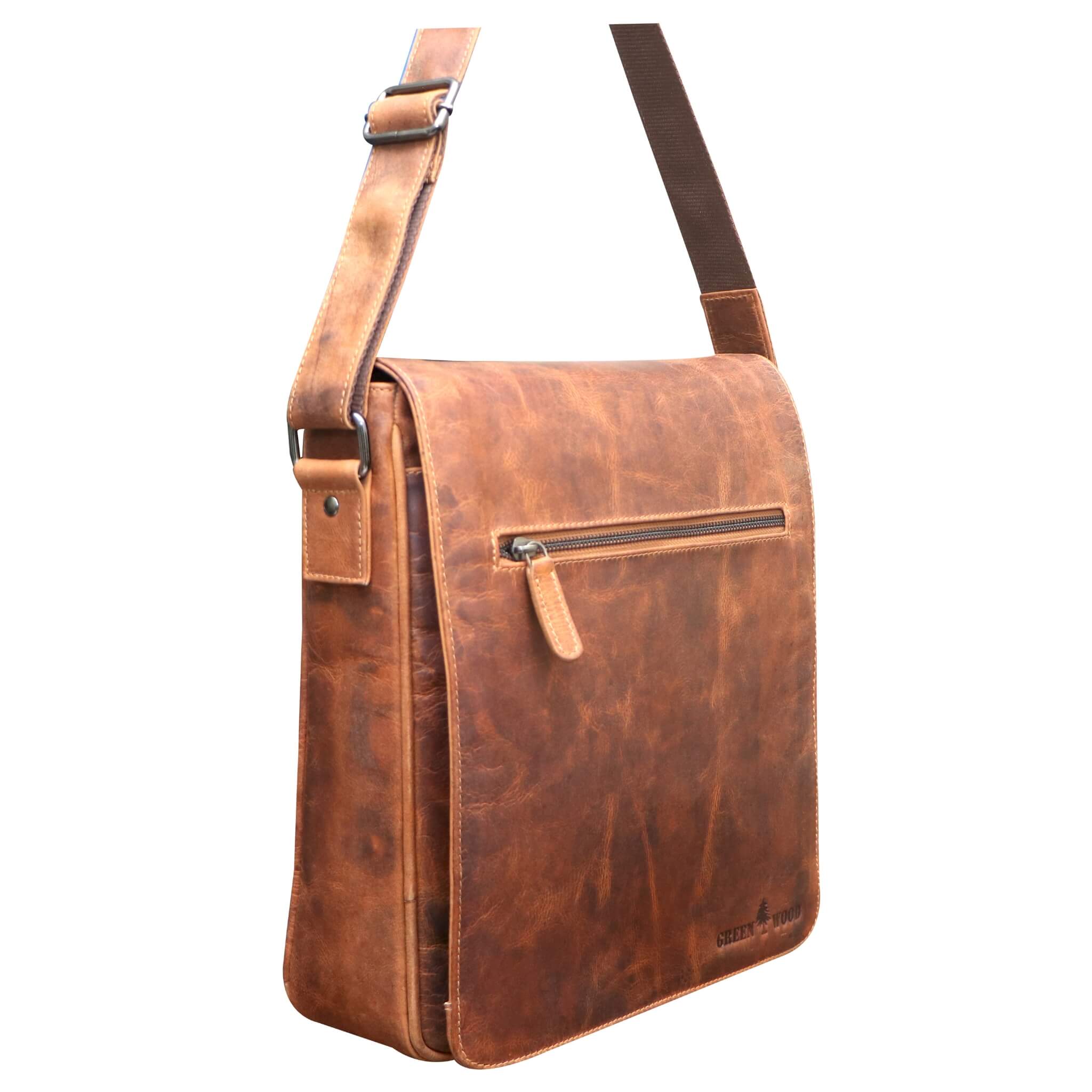 Greenwood - Vente Sac à bandoulière – unisexe - Sac à bandoulière en cuir Hanne pour femme Sac à bandoulière pour homme A46