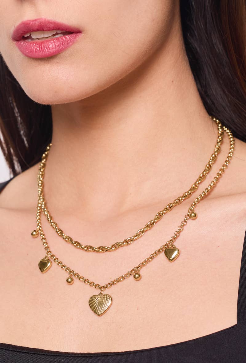 Guld Halskæde i rustfrit stål 224AQ134 for engroshandel på Faire2