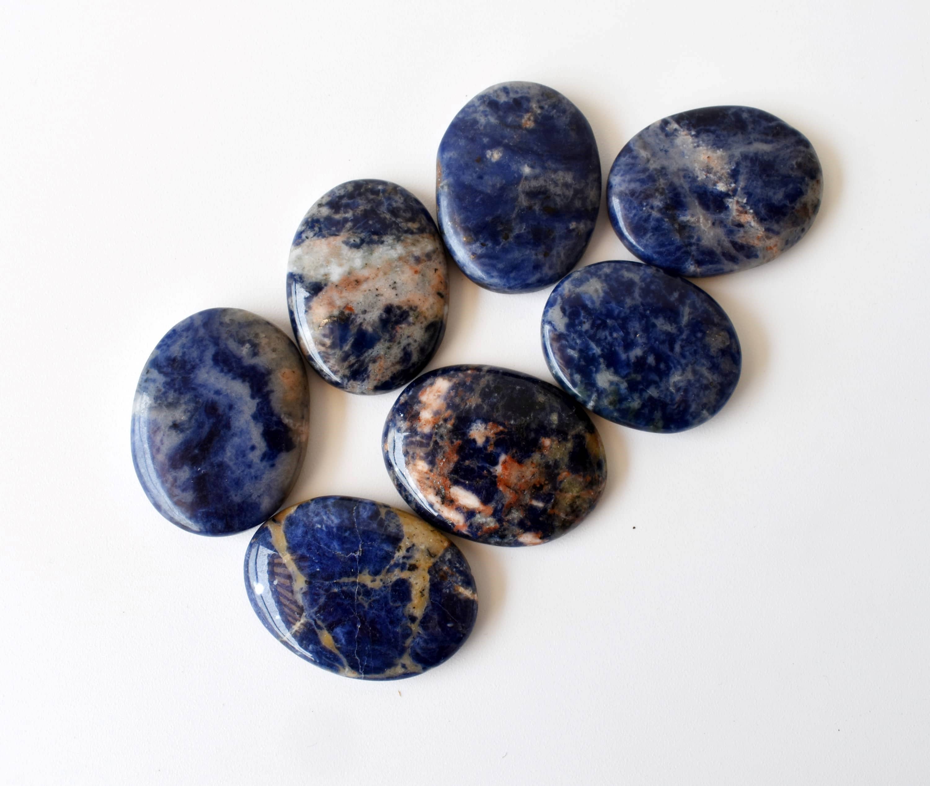 Soothing Crystals – wholesale Spiritual stone/crystal – Palm Stone | Sodalite | Thumb Crystal | Pocket Gemstone6