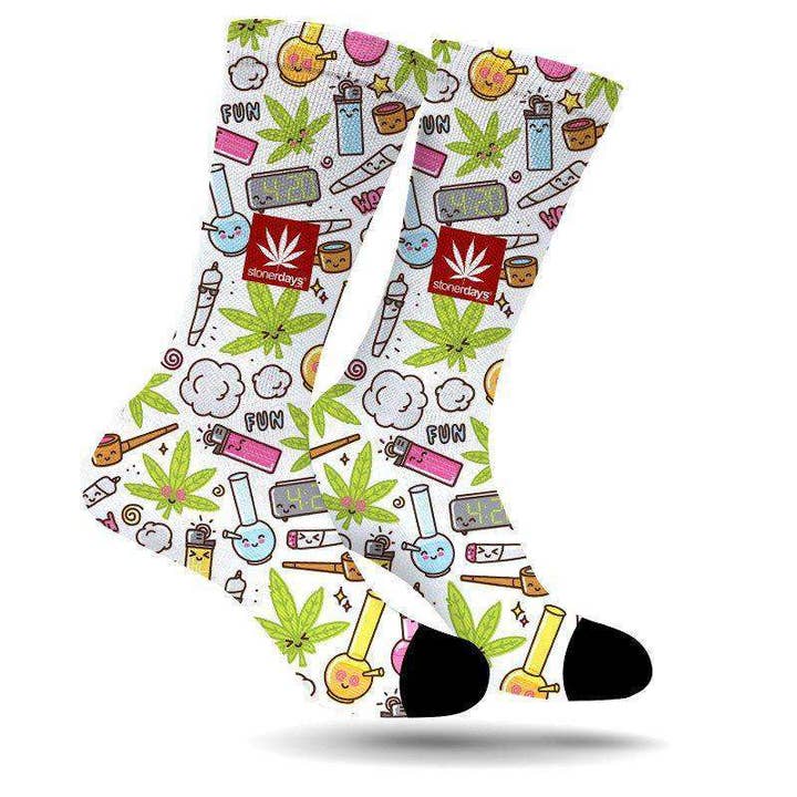 FUN PARTY CREW SOCKS for wholesale by StonerDays Apparel