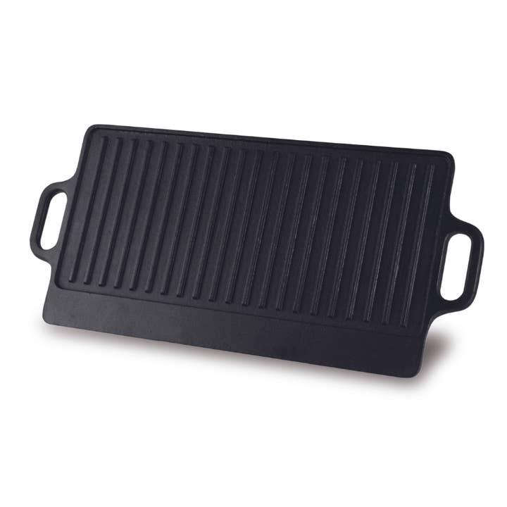 Black Cast Iron Griddle 42 X 23cm - Reversible for wholesale on Faire