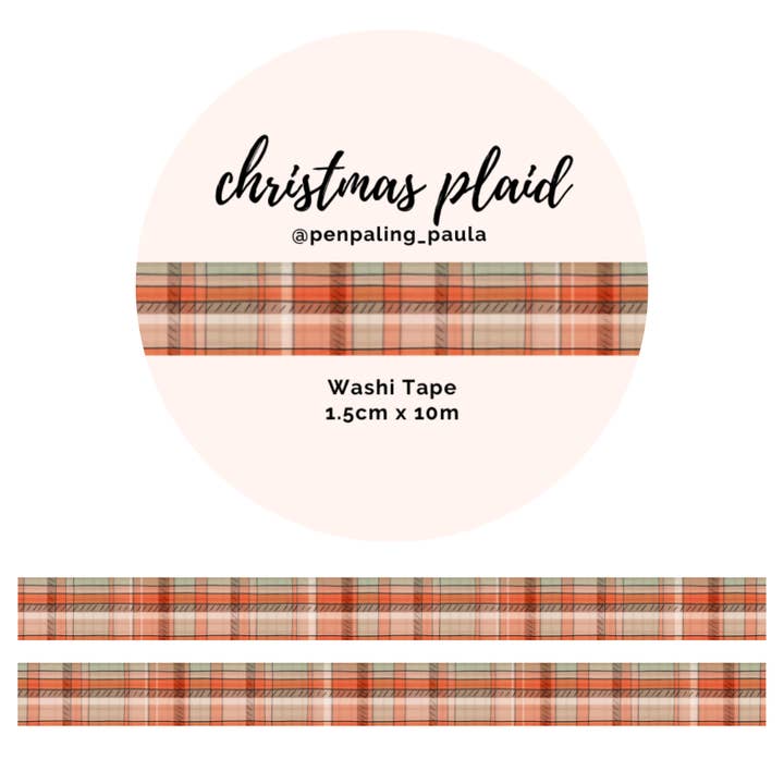 Christmas Plaid - Washi Tape for wholesale by Penpaling Paula