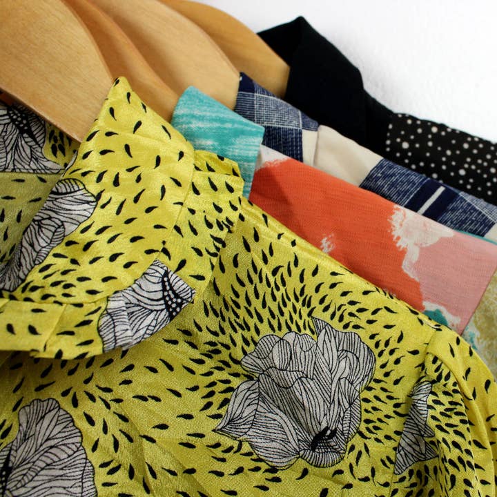 Sun's Out! - Wholesale Blouse - Women's - Reworked Vintage Long-Sleeve Button Up Blouse - Cinched4