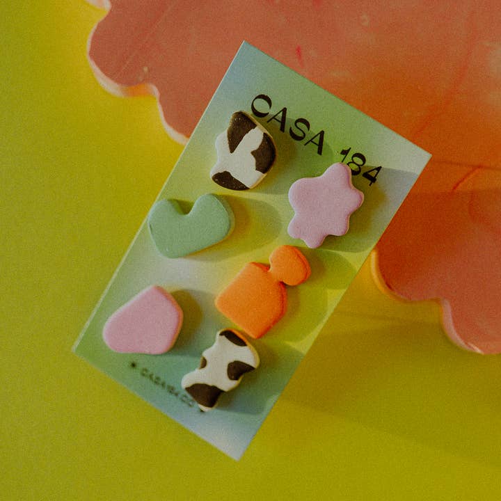 Flor Stud Pack - Polymer Clay Earring Stud Pack Mix n Match for wholesale by Casa 184