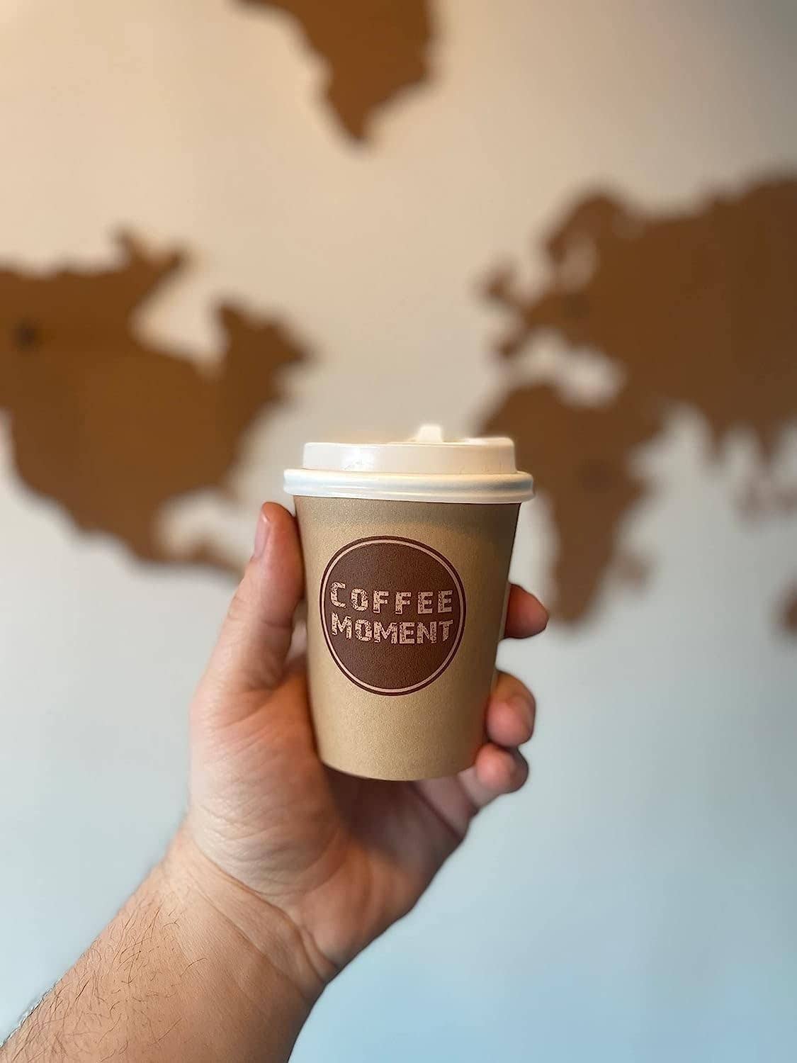 Biomatea - Wholesale Disposable Cup - Coffee Moment Coffee Cup, Coffee to Go Paper Cup – 4 Sizes, for Hot & Cold Beverages9