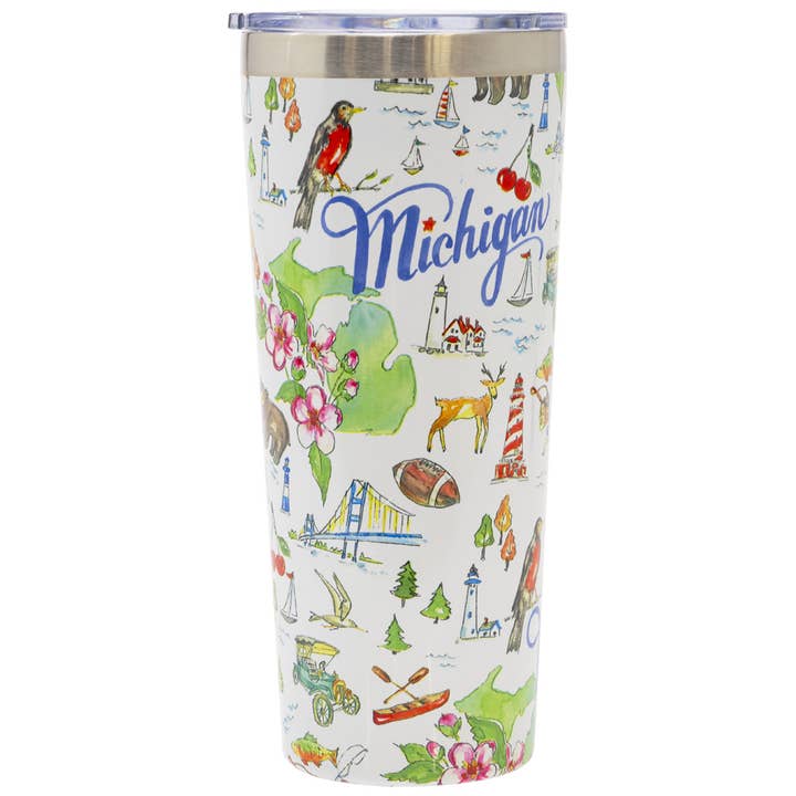 Boston International - Wholesale Insulated Mug/Tumbler - 22 oz. Stainless Steel Tumbler MI Michigan State Collection