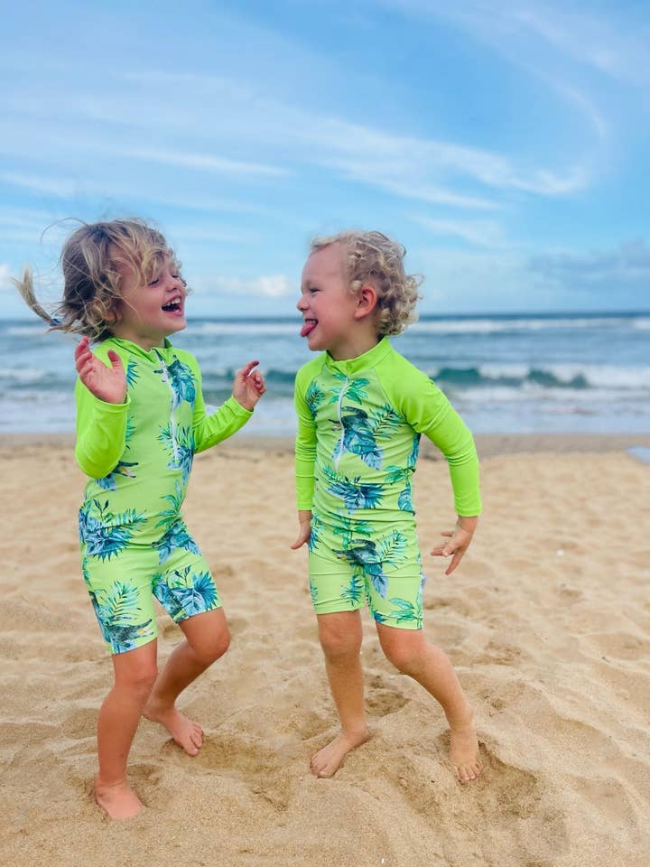 Toddler UV Suit With Nappy-Change Snaps (Unisex) - Kakadu Su for wholesale by Tribe Tropical