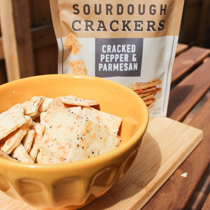 Full Stop. Bakery - Wholesale Crackers - The PEP - Cracked Pepper & Parmesan Sourdough Crackers2