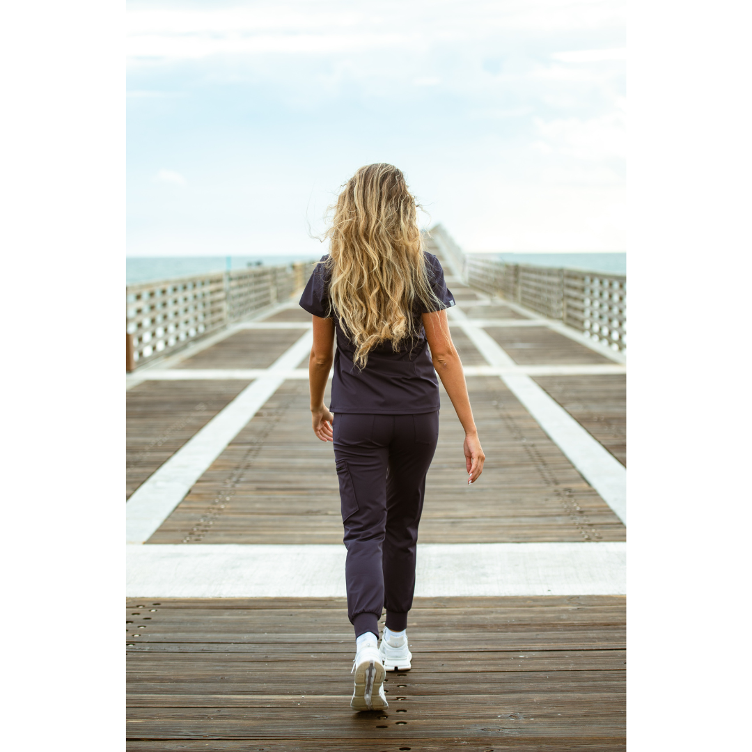 Wear Palms – wholesale Healthcare uniform – Women's – Sabal Navy Jogger Scrub Pant4