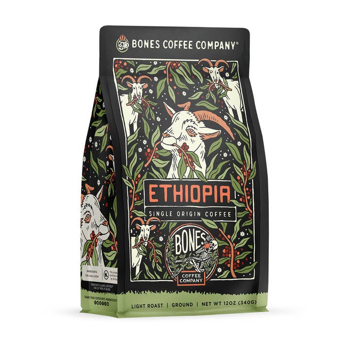 Bones Coffee Company - Wholesale Coffee Beans - Ethiopia Single-Origin Coffee | 12oz | Whole Bean & Ground5